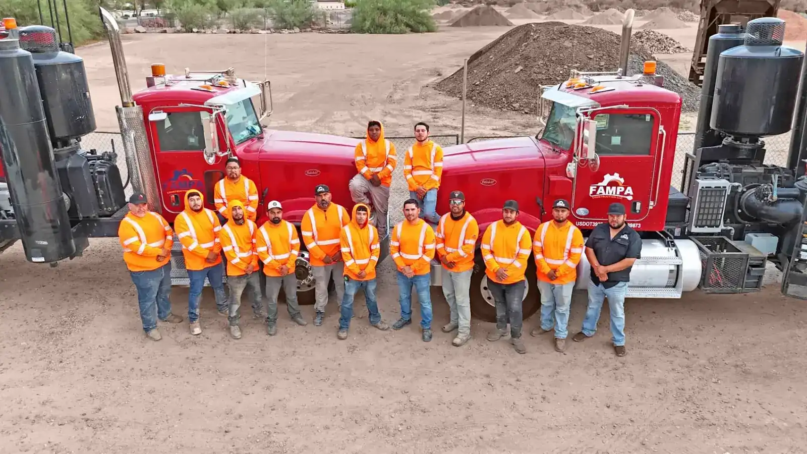 Fampa Construction crew running an HDD fiber bore in Arizona